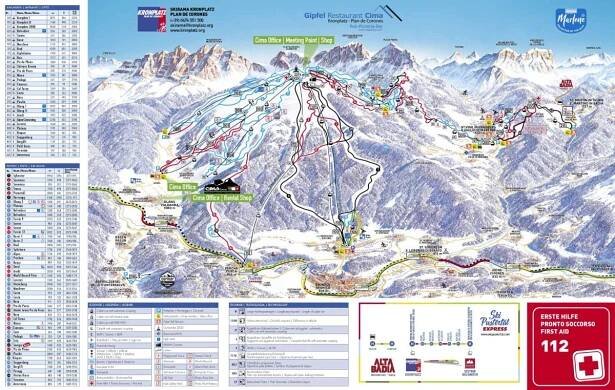 Kronplatz Map | Ski & Snowboardschule Cima - Skischule Kronplatz