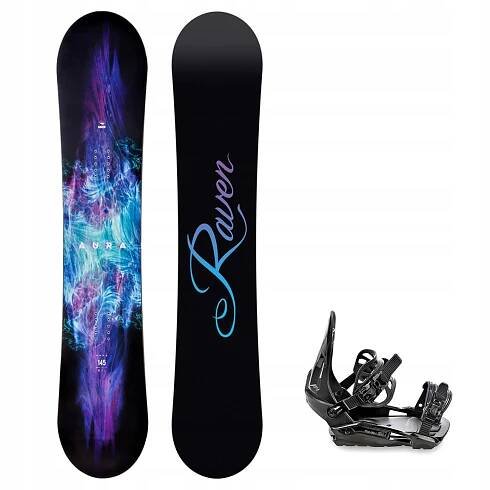 Snowboard komplet Raven Aura + vázání S230 black