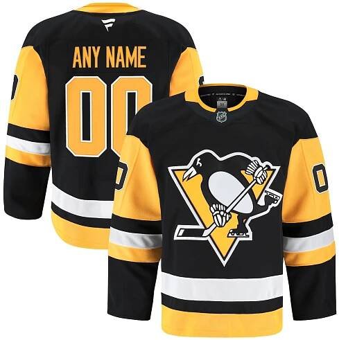 Men's Pittsburgh Penguins Fanatics Black Home Authentic Pro Custom Jersey