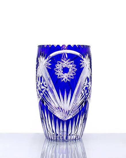 Bohemian crystal vase