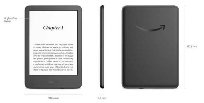 Čtečka e-knih Amazon Kindle 2022 16 GB bez reklam černá