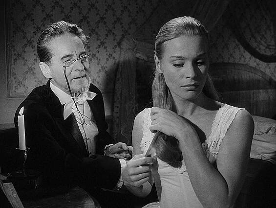 A Scene from The Magician, starring Ingrid Thulin and Gunnar Björnstrand 