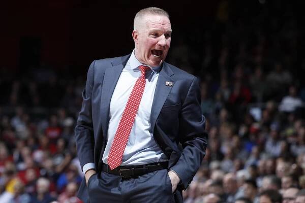 Chris Mullin yells toward the bench during the first half of St. John's First Four matchup against Arizona State on March 20, 2019.