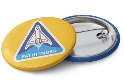 New collectible pin buttons depict 'For All Mankind' space mission patches | collectSPACE