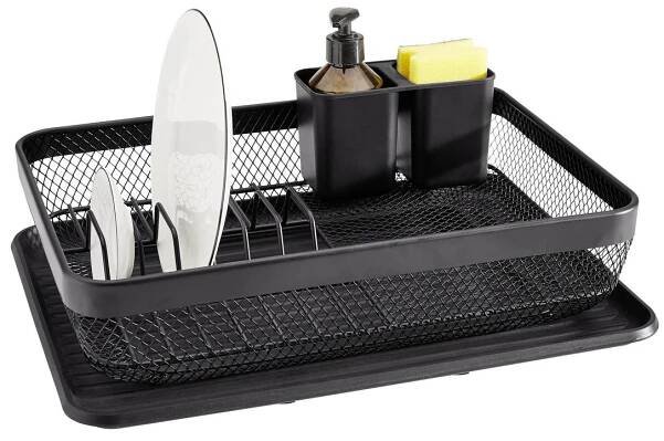 ODKAPÁVAČ NA NÁDOBÍ - černá, Basics, kov/plast (41/30/13,5cm) - Homeware Profession.