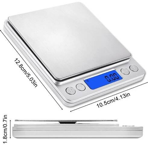 Kuchyňská váha 3000g/ 0,1g Malá váha na šperky Potravinářské váhy Digitální váha Gram a Oz Digitální Gramová váha s LCD/Tárou