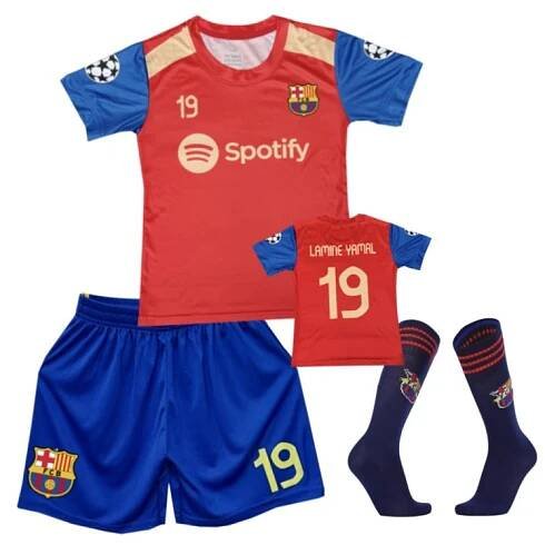 Dětský fotbalový dres + fotbalové ponožky - FC Barcelona Lamine Yamal 19 - Numberoplus.cz