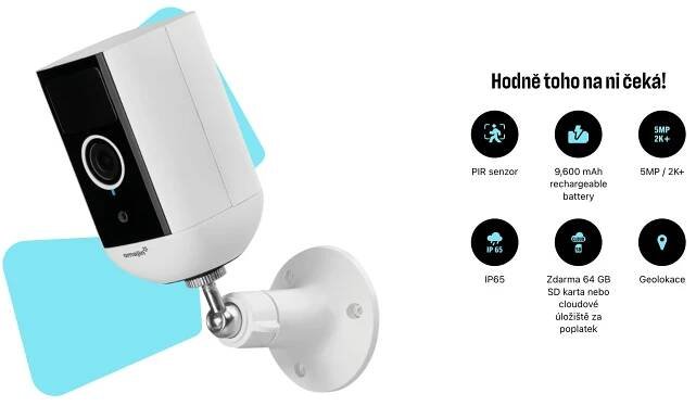 Omajin by Netatmo Wireless Security Camera bezpečností kamera + 64GB microSD karta - Smarty.cz