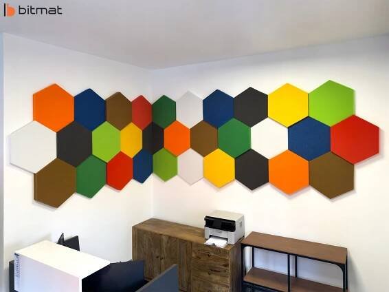 DEKORATIVNÍ PANEL 3D NÁSTĚNNÉ DLAŽDICE ZELENÝ HEXA na akustickou stěnu 3 cm Kód výrobce Panel akustyczny dekoracyjny Hex 3 cm