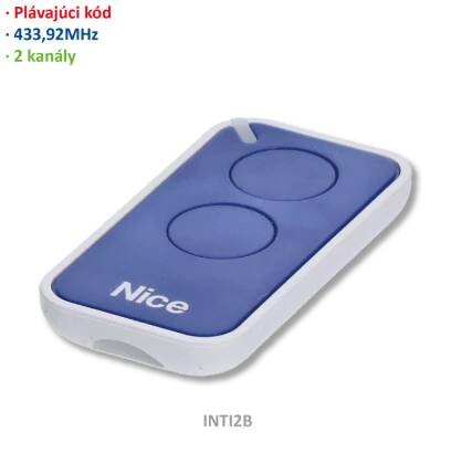 Vysílač ERA INTI 2-kanálový modrý plovoucí kód, 56 x 30 x 9,5 mm, 433,92 MHz