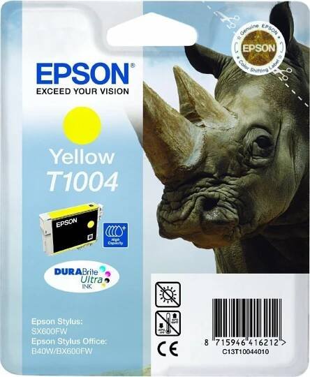 Inkoustová náplň Epson T1004 žlutá