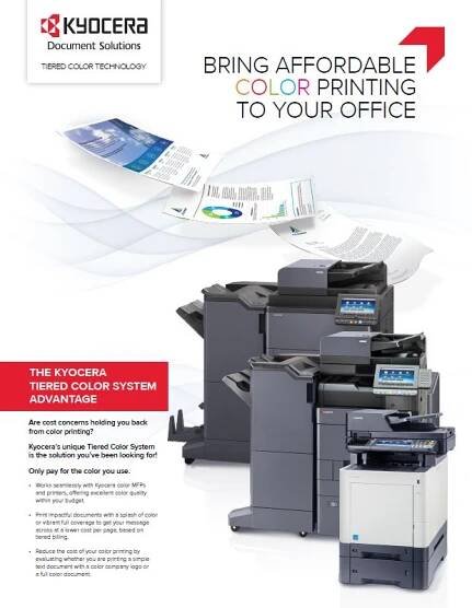 Kyocera Software Cost Control And Security Tiered Color Monitor Data Sheet Thumb, Davis & Davis Business Equipment, Houston, TX, Texas, Kyocera, Canon, HP