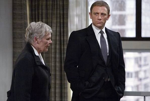 QUANTUM OF SOLACE, from left: Judi Dench, Daniel Craig, 2008. ©MGM