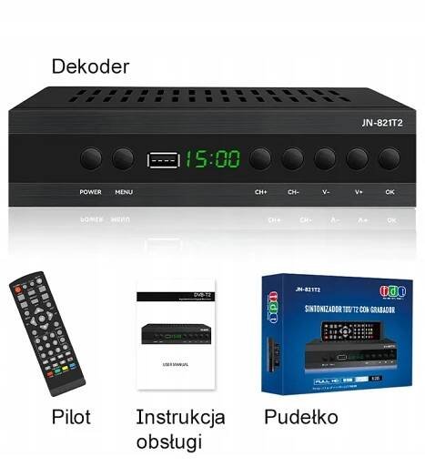 DEKODÉR TUNER DVB-T DVB-C POZEMNÍ TELEVIZE TELEVIZNÍ PŘIJÍMAČ FULL HD EAN (GTIN) 5904610818022