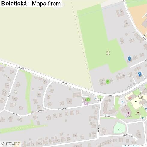Boletická - mapy | Kurzy.cz