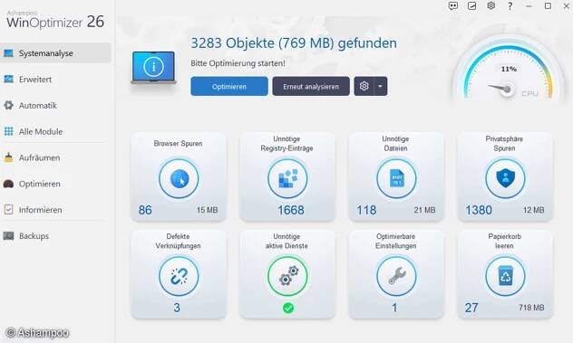 Der Ashampoo WinOptimizer 26 ist ab sofort verfügbar.