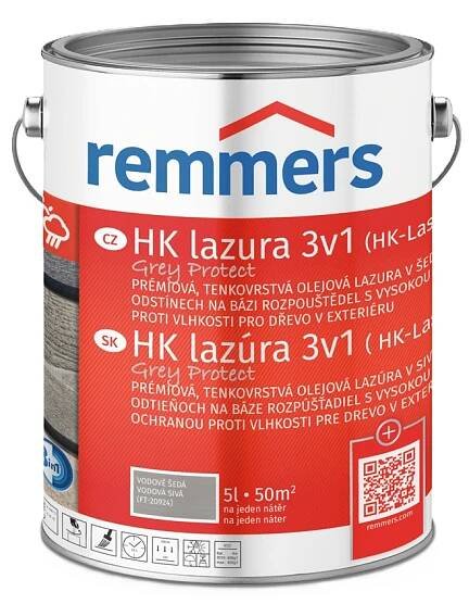 Remmers HK Lazura 3v1 Grey Protect 5 l vodově šedá od 1 820 Kč
