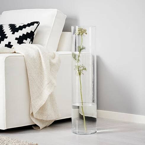 CYLINDER Váza - čiré sklo 68 cm