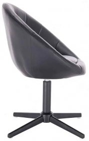 Nabízíme široký sortiment židlí a křesel, herní ži Kosmetické křeslo VERA na černém kříži - černé LuxuryForm