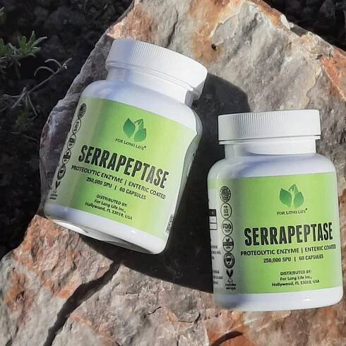 For Long Life Serrapeptase 60 cps.