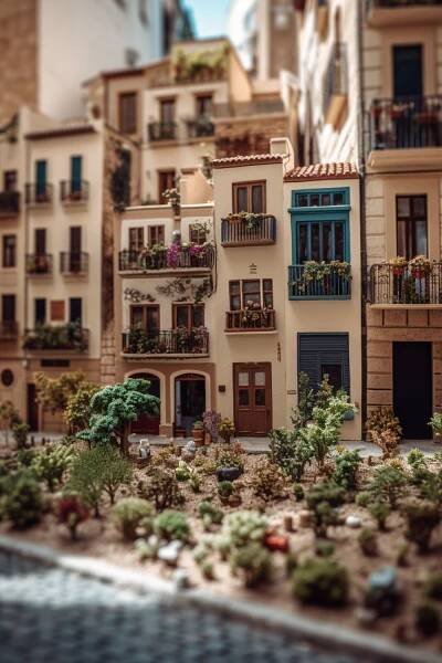 16 Magical Photos of Tiny Palma de Mallorca - Midjourney AI Art Tiny Places Collection - Minified cities by Sprinkle of AI