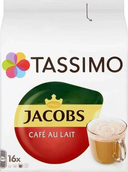 Tassimo Jacobs Cafe Au Lait 1×16 ks, kávové kapsuly