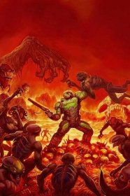 Fearless Soldier Fights for Victory in “Doom” Wallpaper
