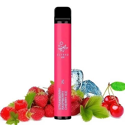 Elf Bar 600 Strawberry Raspberry Cherry ICE 20mg 550 mAh 1 ks