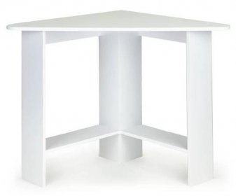 Rohový počítačový stůl - bílý ModernHome_2
