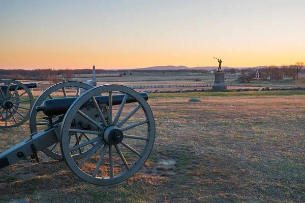 Sunset at Gettysburg National Battlefield