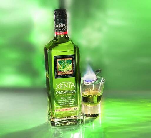 Xenta Absinth 0,7l 70% + 2x sklo a lžička GB | ALKOHOL.cz