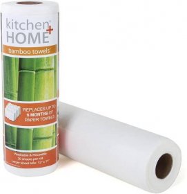 Kitchen + Home Heavy Duty Eco Friendly Machine Washable Reusable Bamboo Towels - Save Trees & Money - (SC-147W) - Walmart.com