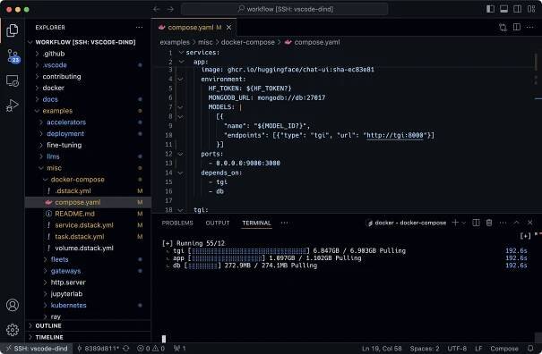 Using Docker and Docker Compose inside GPU-enabled containers - dstack