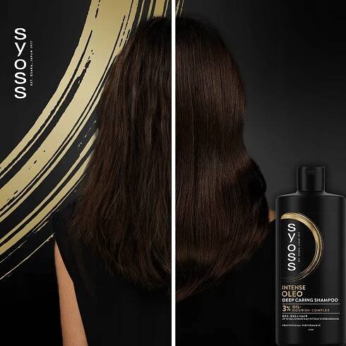 Syoss Oleo Intense Šampon, kondicionér na vlasy Sada 4 ks Kartáč Bonus Balení lahvička