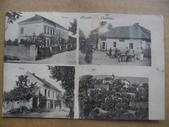 Ouběnice Bystřice Benešov - Pohlednice místopis
