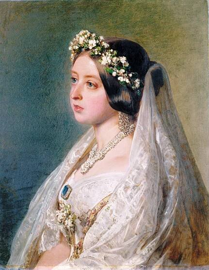 Queen Victoria by Franz Xaver Winterhalter (1847):  The Royal Collection Š 2009, Her Majesty Queen  Elizabeth II.