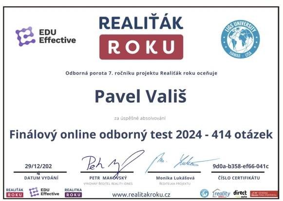 Realitní makléř Pavel Vališ