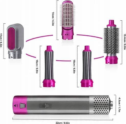 Kulma 5v1, fén a elektrický kartáč na úpravu vlasů 1000W - Moje vybavení, můj domov