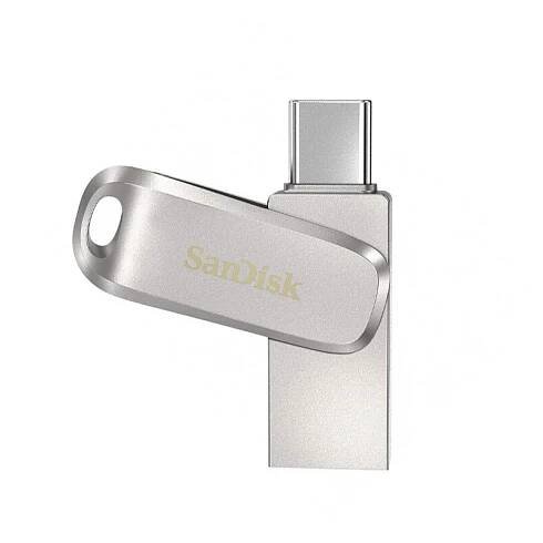 Flash disk SanDisk Ultra Dual Drive Luxe 64GB USB-C 3.1 stříbrný