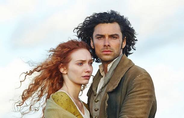 Eleanor Tomlinson and Aidan Turner in 'Poldark'
