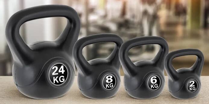 Činky kettlebell pro posilování celého těla. Na výběr váhy od 1 do 24 kg
