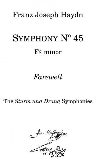 Symphony No.45 in F-sharp minor, Hob.I:45 (Haydn, Joseph) – IMSLP