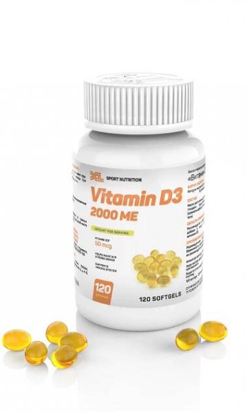 XL Vitamin D3 2000 ME, 120 softgels