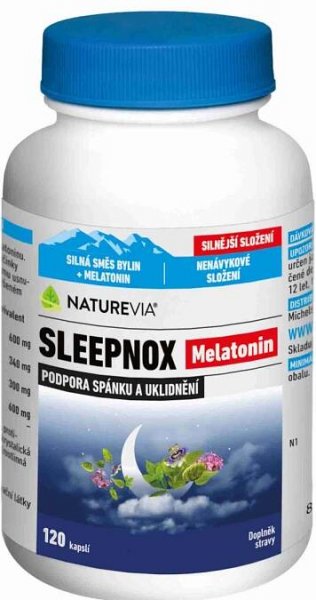 NatureVia Sleepnox Melatonin 120 kapslí