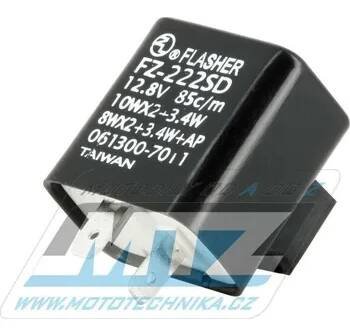 Relé blinkrů (přerušovač blinkrů) 2pólové / 12V s držákem - univerzální - Honda + Suzuki + Yamaha + Gilera + Piaggio + MBK + Vespa 2x10W+3,4W NI7686995