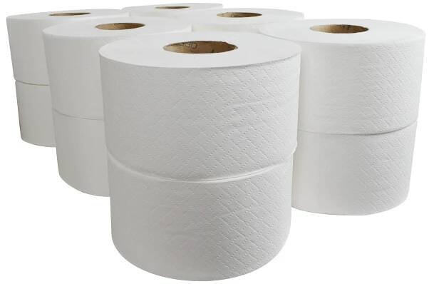 Velvet Toaletní papír JUMBO BÍLÝ CELULÓZA100% MĚKKÝ 2 vrstvy 100 m 12 rolí