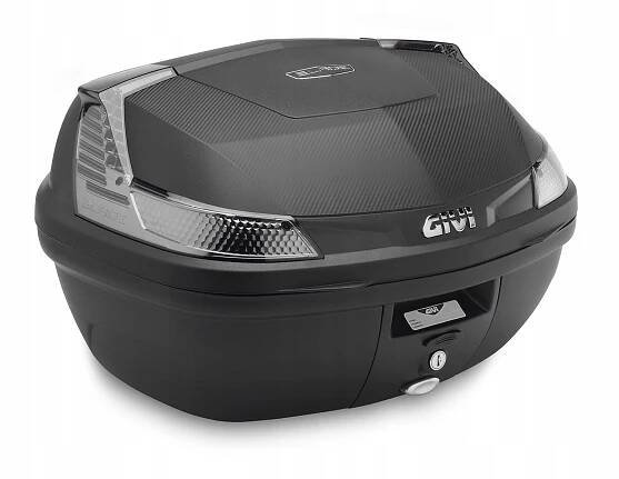 B 47NTML Blade TECH kufr GIVI černý s čirou optikou (Monolock s vlastní plotnou), objem 47 ltr.