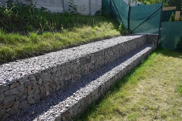 Gabionová opěrná zeď - Nová Tesla - Pardubice - GabionyHappy.cz