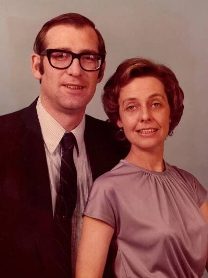 Arlene and John at Rockville United Church MD, about a year after her surgery to partly remove a brain tumor.