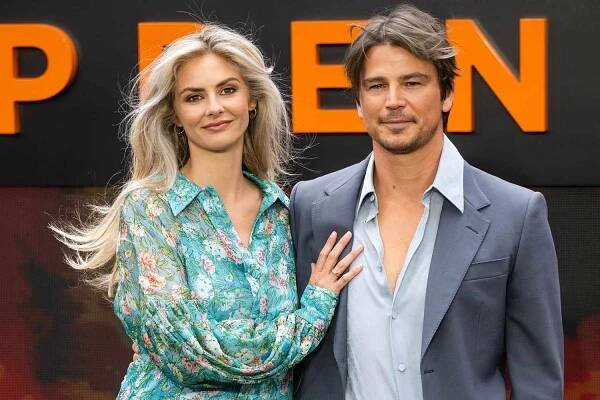 Tamsin Egerton and Josh Hartnett attend the UK premiere of 'Oppenheimer' at Odeon Luxe Leicester Square in London on July 13, 2023